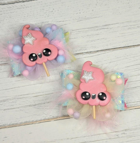 Kawaii Hair Bows - Kawaii Pop Cotton Candy Pigtail Set