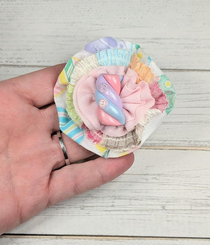 Easter Hair Clip - 3" Spring Shabby Chic Hair Clip