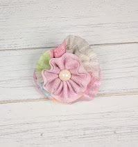 Pastel Easter Hair Clip - 2" Spring Shabby Chic Hair Clip