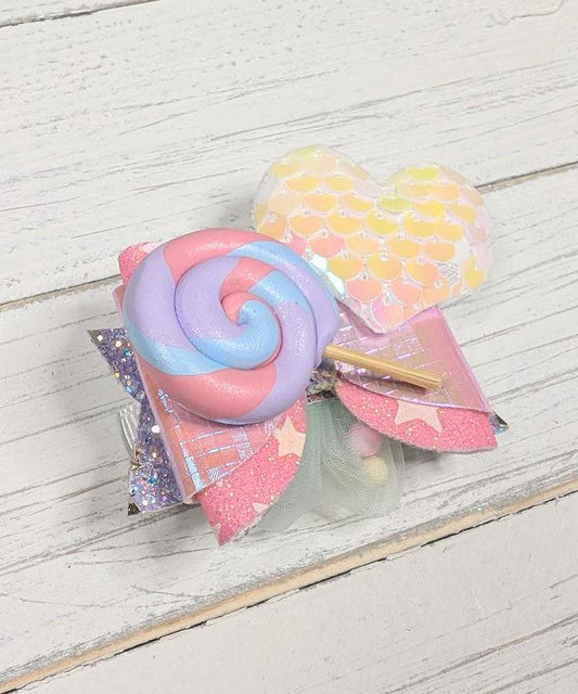 Kawaii Hair Bow - 2" Mini Pop Kawaii Candy OTT Faux Leather Layered Hair Accessory